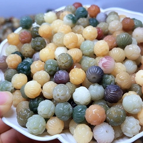 白玉菩提吊坠白玉菩提12精品雕刻上茶花10颗卡灯牌宠10颗