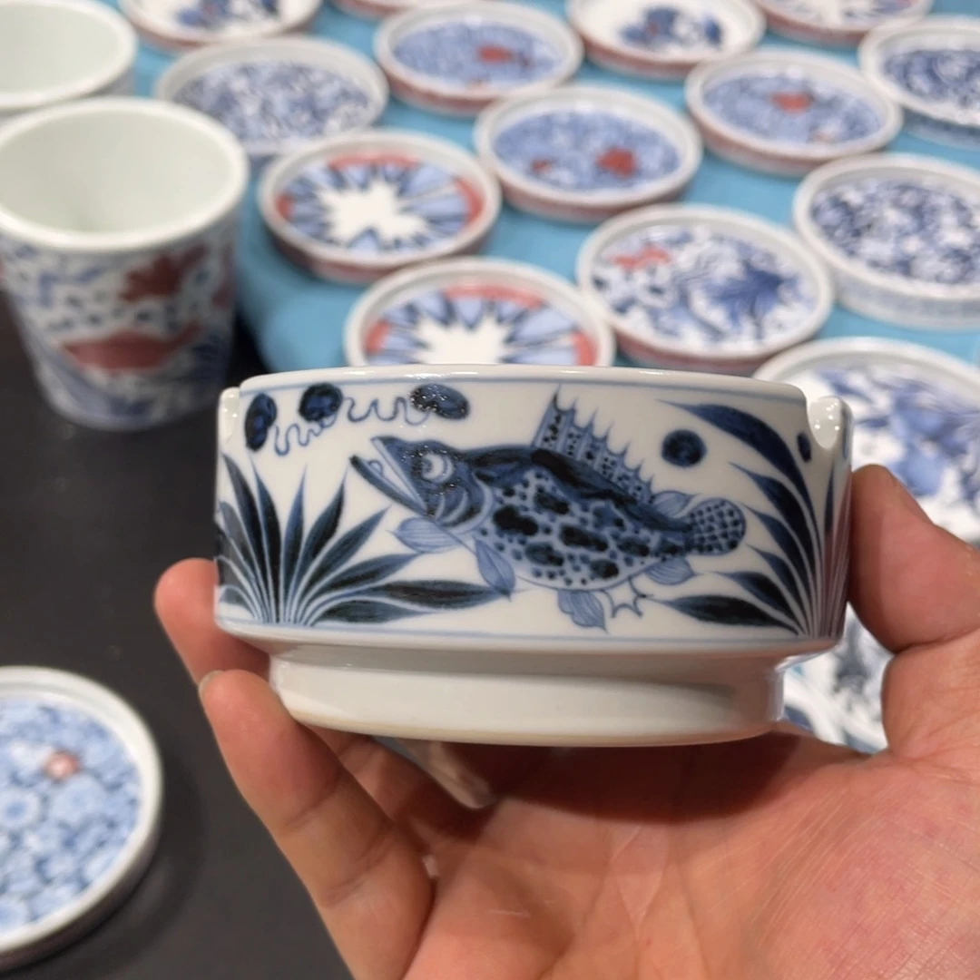 海***洋景德镇手工手绘茶器