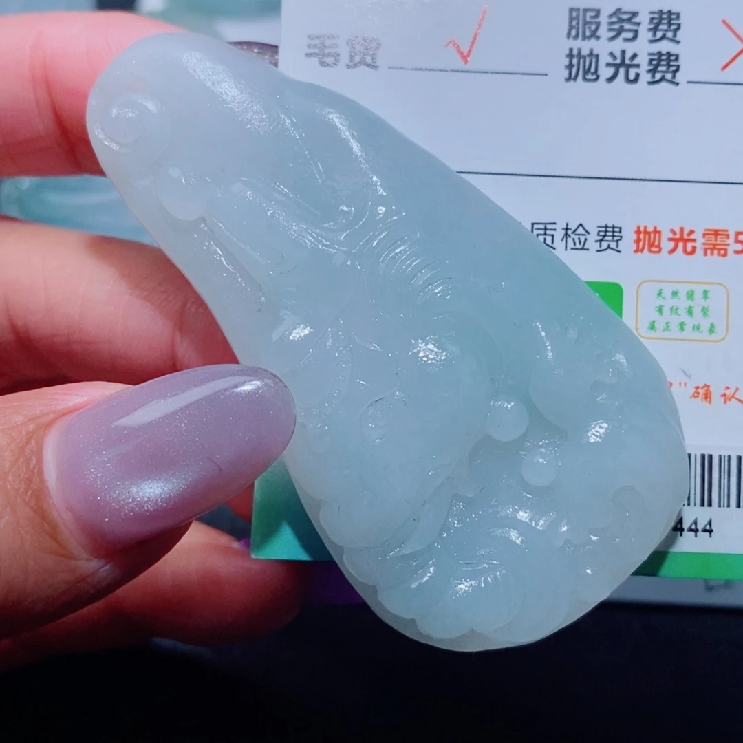 定制翡翠未镶嵌定制翡翠毛货挂件