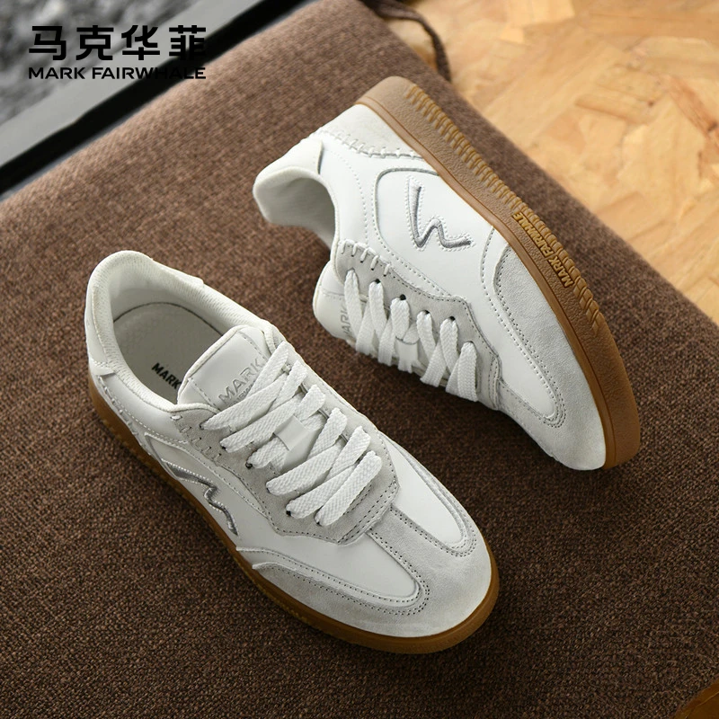 马克华菲女鞋春季百搭潮鞋2025新款时尚薄底德训鞋情侣爆款休闲鞋