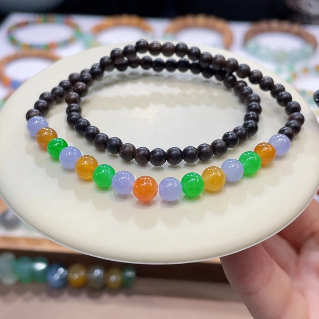 未镶嵌手链翡翠卡5糖果