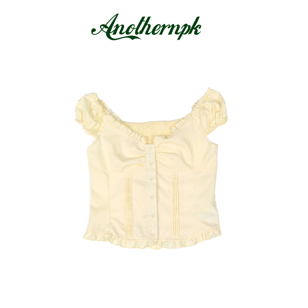 纯欲甜美梭织小衫气质A5F27C0318白色显瘦荷叶边上衣蕾丝百搭时尚