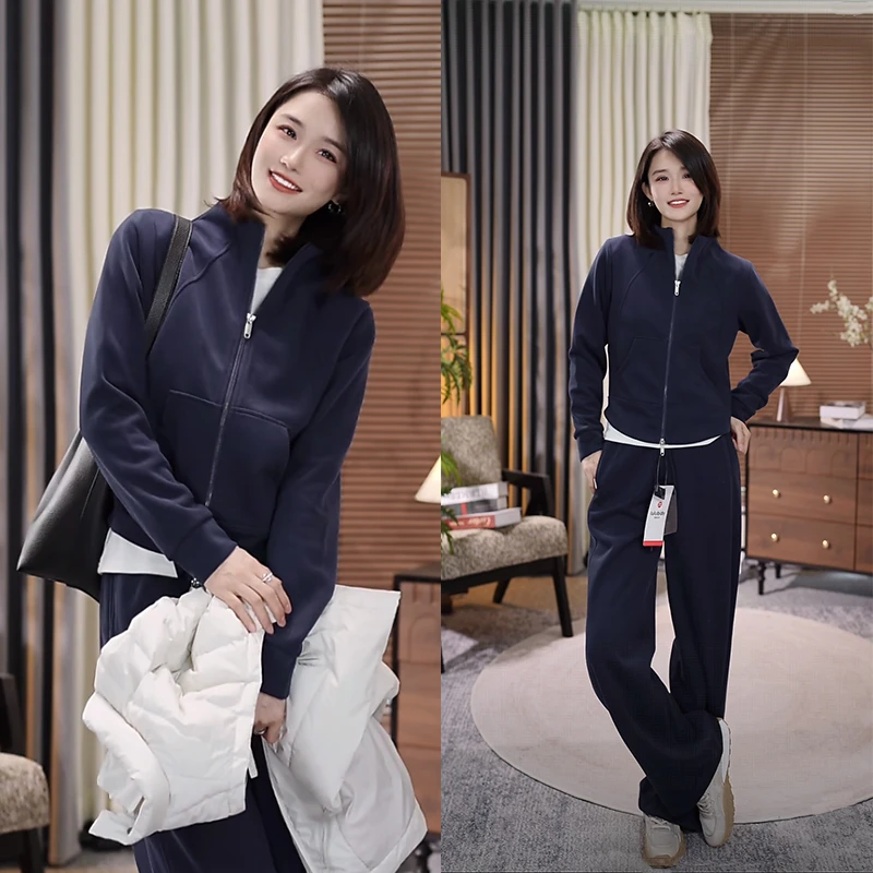 品牌正品 lulubide/露露彼得-立领外套+长裤 运动休闲套装25-87