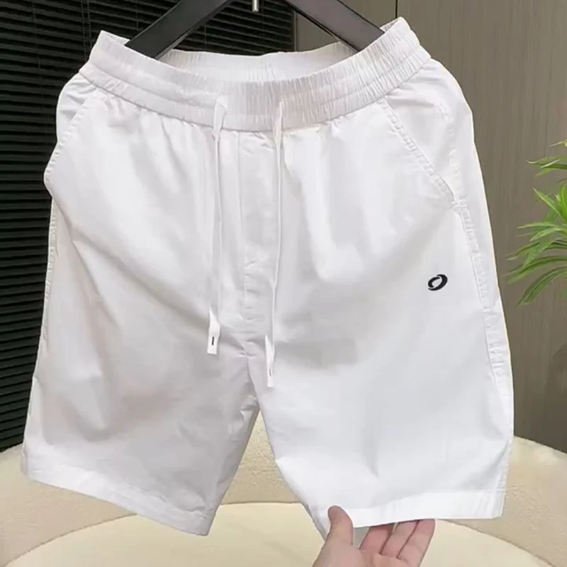 高端休闲短裤男夏季薄款时尚简约透气五分裤纯色潮流宽松直筒中裤