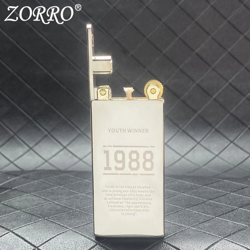 ZORRO佐罗新款超薄升降机创意定制年份激光雕刻经典纪念打火机