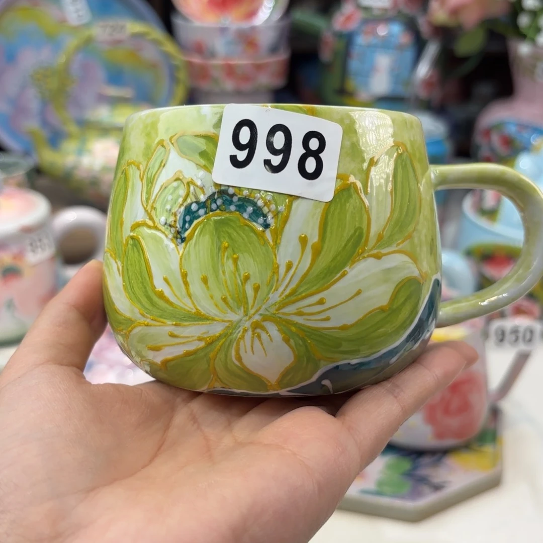 瓷片景德镇手绘高温釉下彩陶瓷茶具