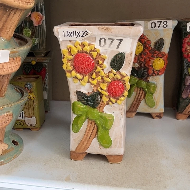 紫砂花盆粗陶材质多肉花盆