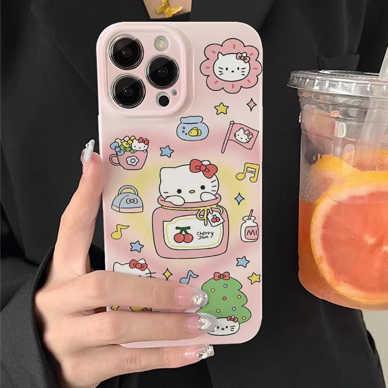 卡通少女可爱创意罐装kt菲林适用于iPhone苹果16手机壳华为oppo