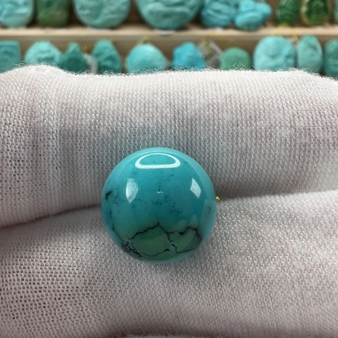 未镶嵌绿松石圆珠 12.7m m