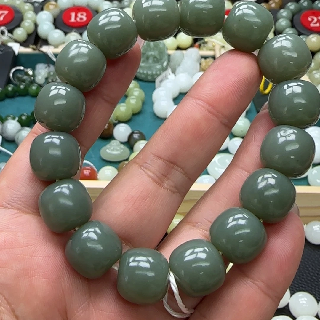 和田玉未镶嵌手链14