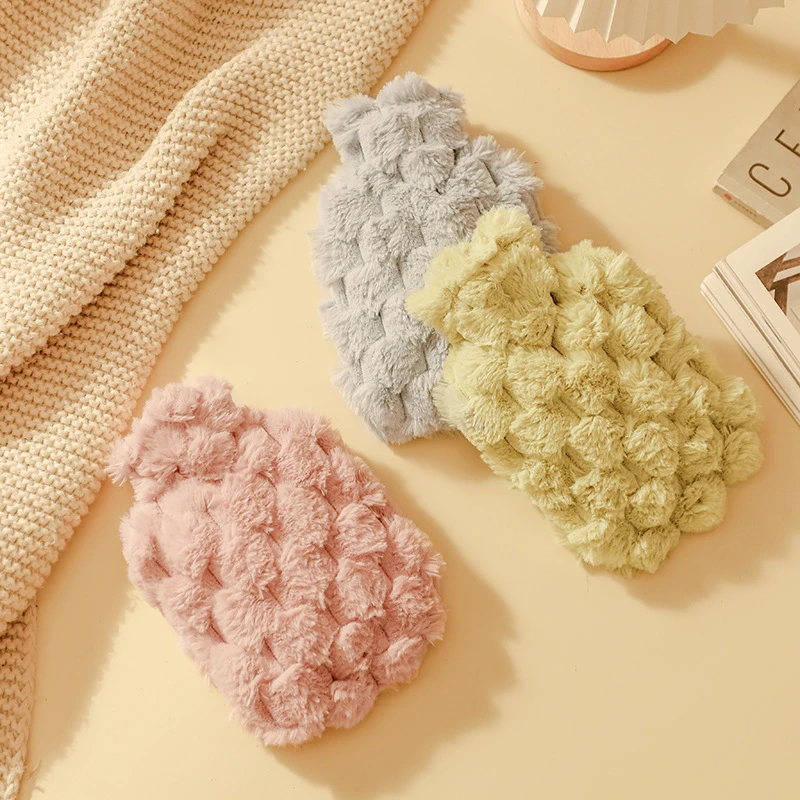 热水袋暖水袋注水加厚大号敷肚子暖被窝暖腰可爱毛绒女学生暖手宝