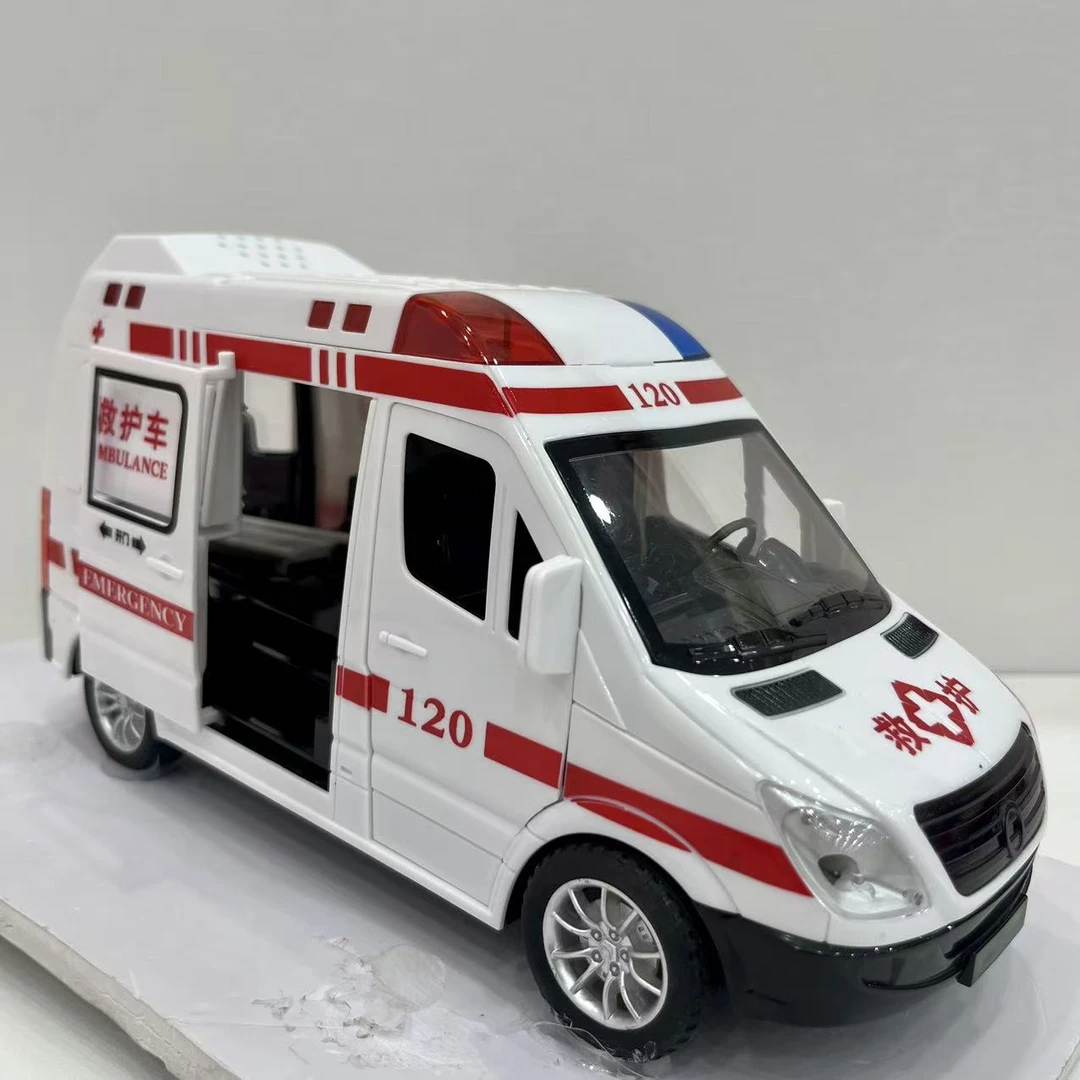 （艾）大号仿真可开门救护车惯性玩具科学实验玩具t