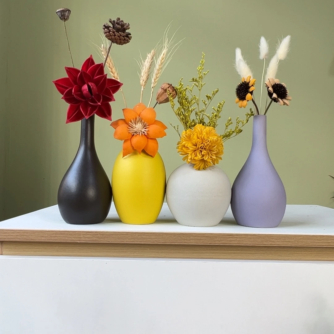 陶瓷花瓶陶瓷花瓶带花高度20-30厘米左右