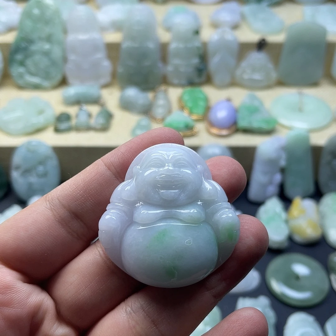 情***！翡翠未镶嵌颈饰纯天然翡翠