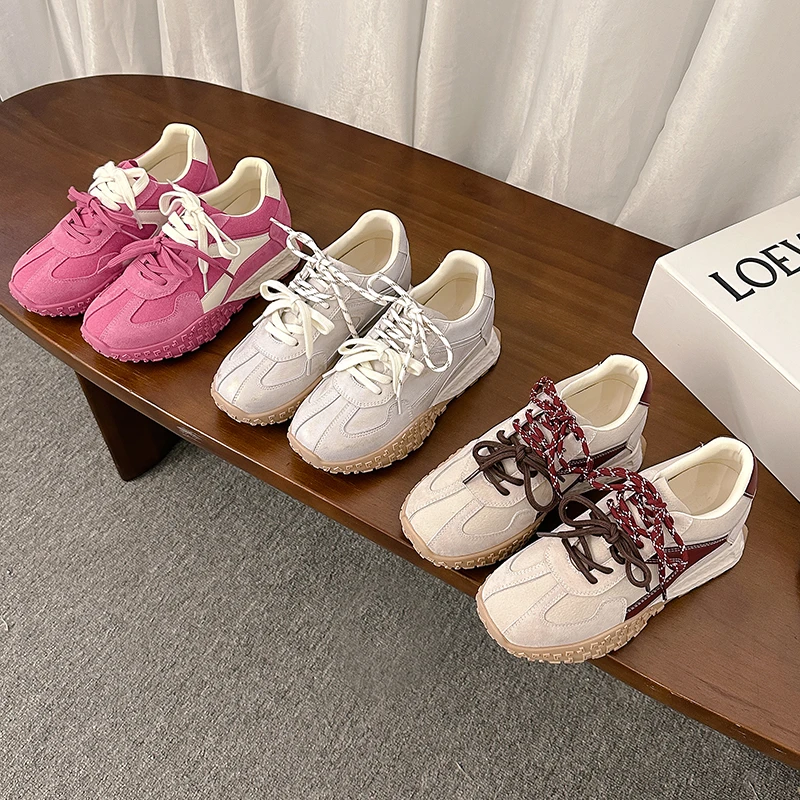 高颜值厚底德训鞋小个子2025春季内增高8cm阿甘鞋百搭运动休闲鞋