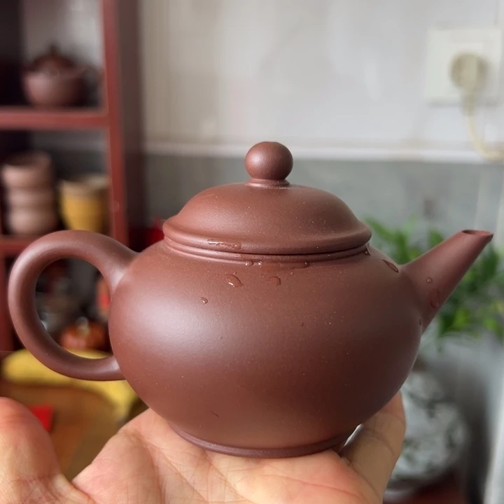 紫砂茶壶紫泥水平200cc