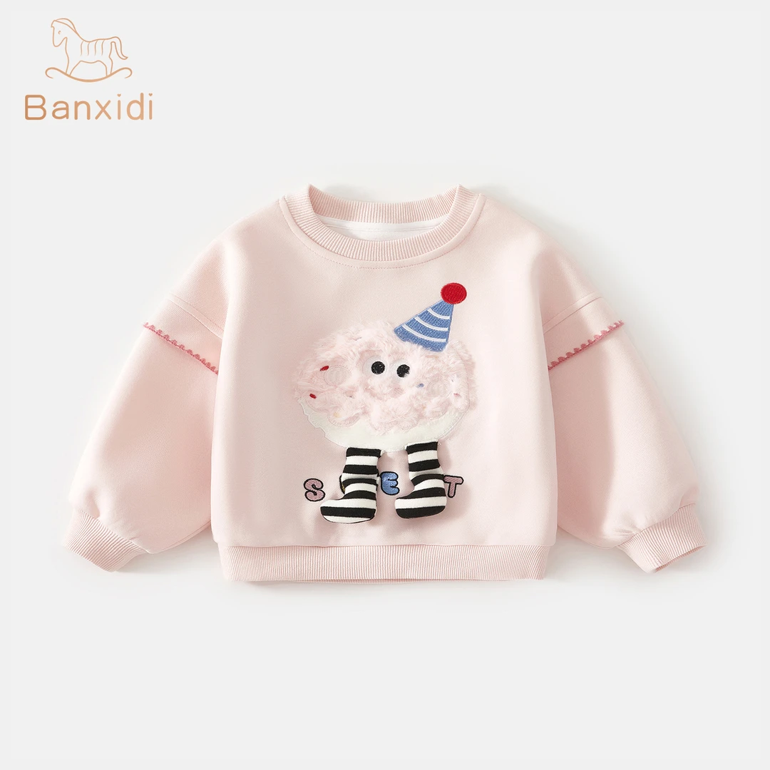 班喜迪女童卫衣秋装新款洋气儿童套头衣服长袖小童秋季宝宝上衣