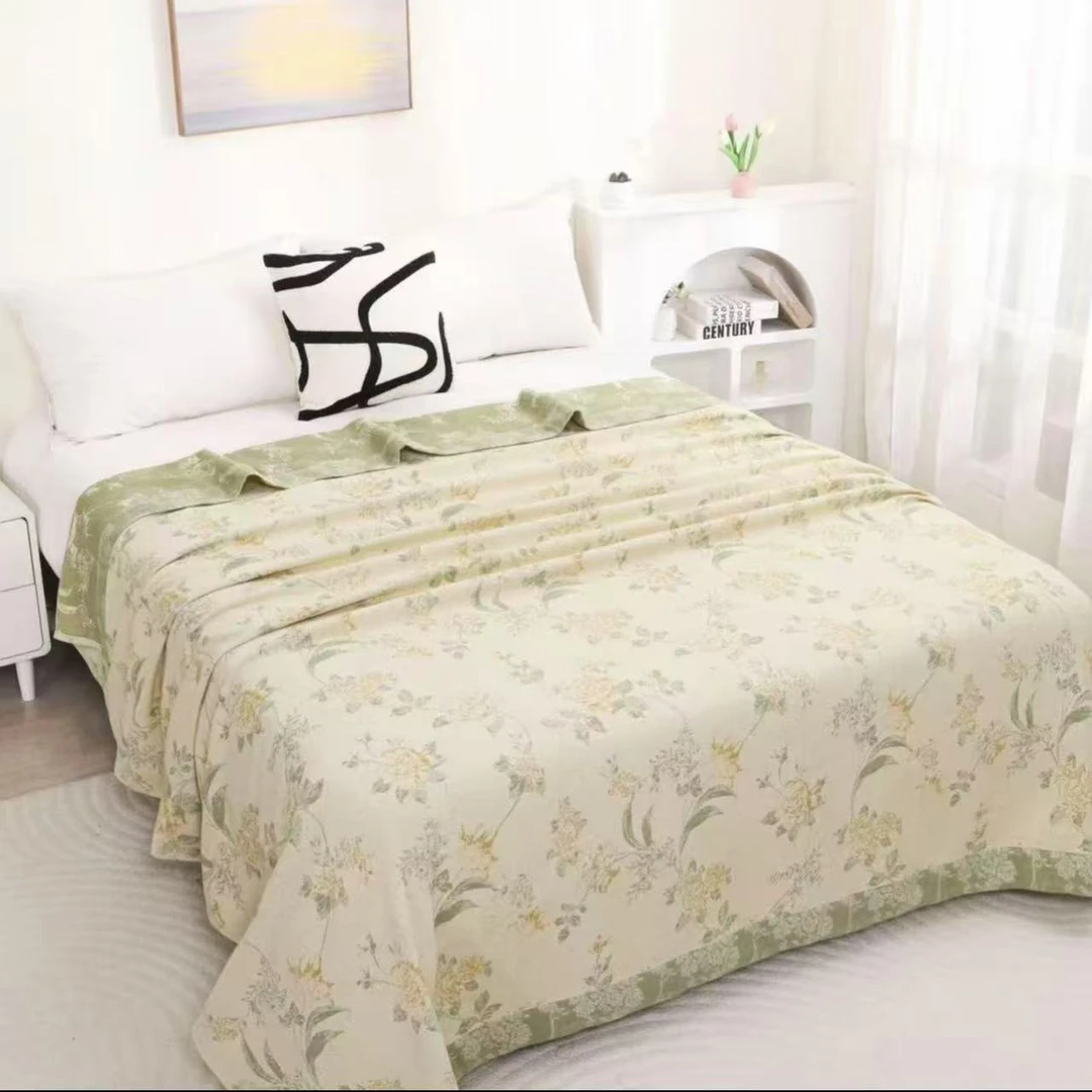 【幸福花开】200*230cm高奢罗布麻加厚工艺舒适亲肤多功能软席毯