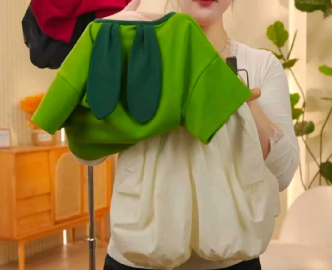 夏季卡通风男套头字母通用套装绿色时尚宽松休闲