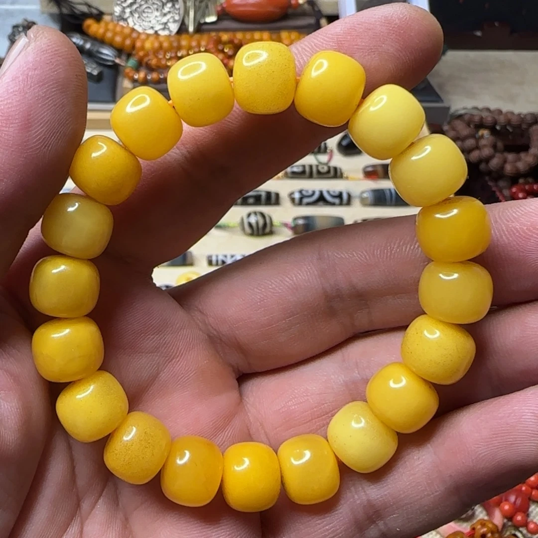 蜜蜡未镶嵌手链俄料蜜蜡