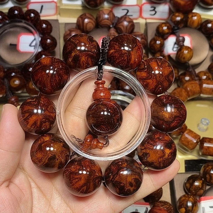 千***剧香榧木黄花梨2.5双面烟花纹