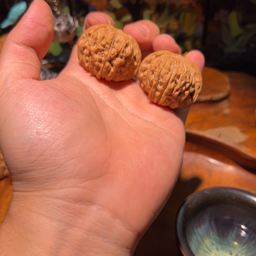 吊坠文玩核桃40全品汉高楼一对，包汉高产地