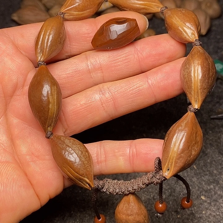 橄榄核手串紫肉4号