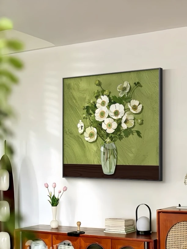 中古风餐厅装饰画客厅2024新款壁画高级感饭厅背景墙餐桌挂画摆画