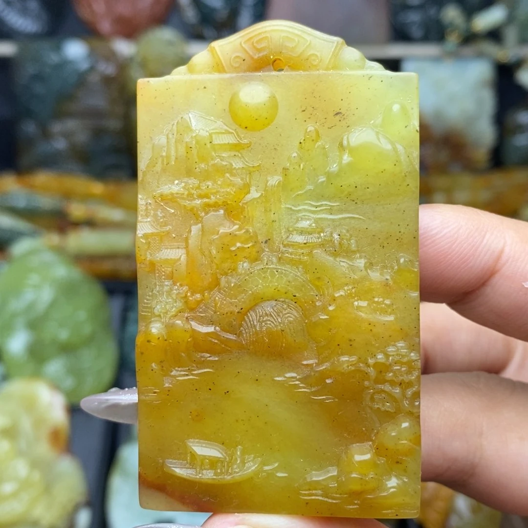蛇纹石玉未镶嵌颈饰