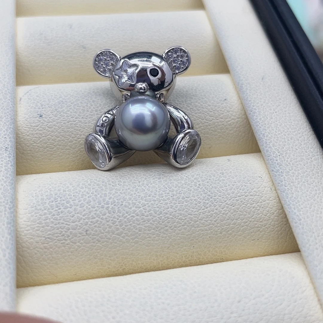 银S925镶嵌海水珍珠颈饰