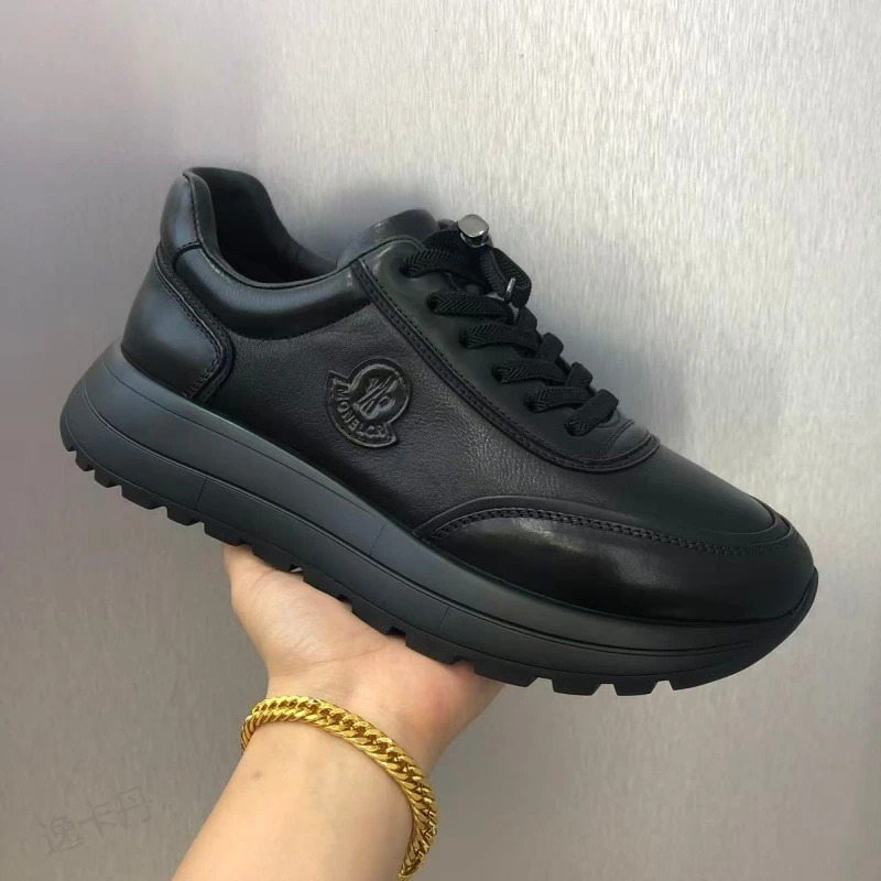 2025秋冬新款高端商务休闲真皮男士厚底皮鞋头层牛皮时尚运动男鞋