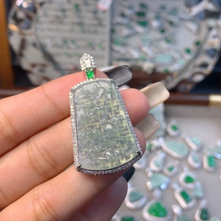 翡翠未镶嵌吊坠(不含链)