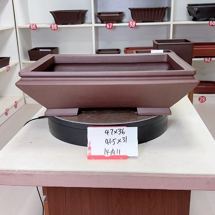 紫砂花盆束口长方