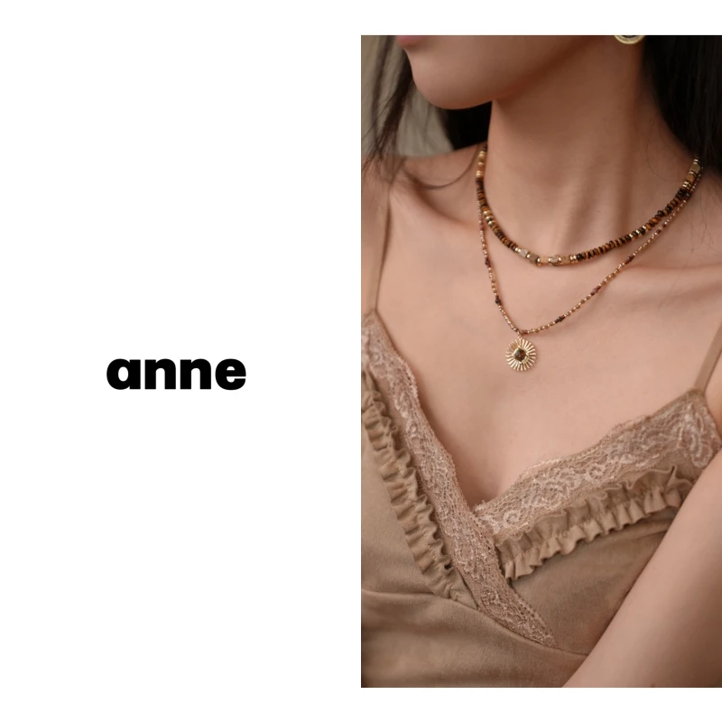 铜项链 【日蚀之曜】轻奢复古美拉德串珠项链时尚气质锁骨链