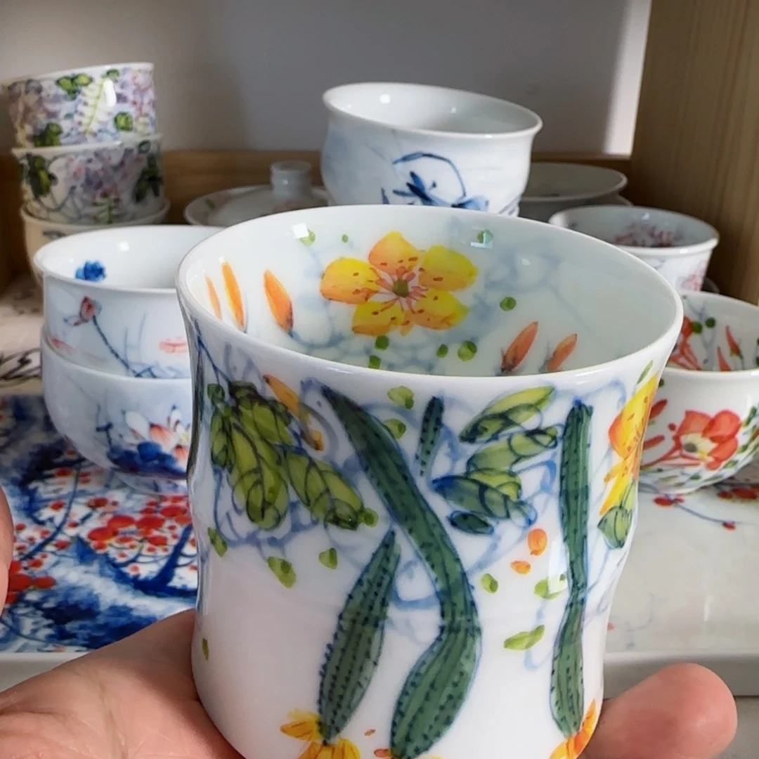 景德镇釉下青花五彩手绘