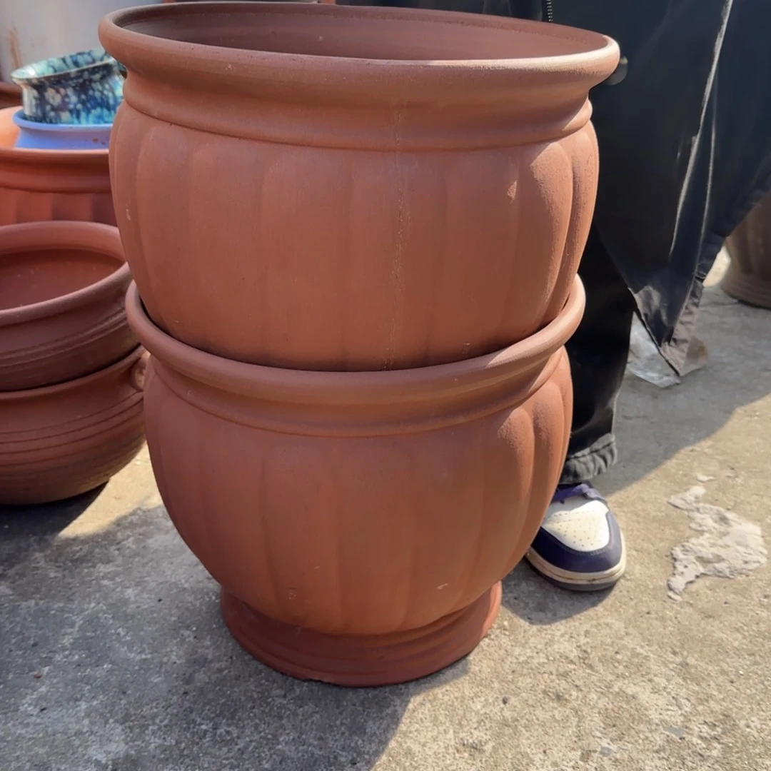 紫砂花盆口35高30宜兴紫砂瑕疵底部