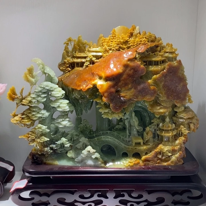 未镶嵌蛇纹石玉（覆膜）珠宝奇石