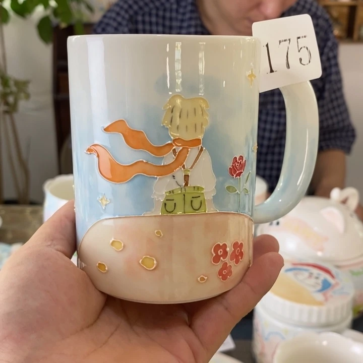 瓷片景德镇釉下彩手绘