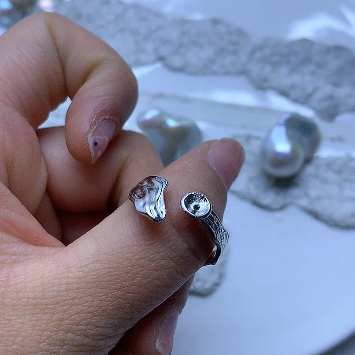 淡水珍珠耳饰银S925镶嵌