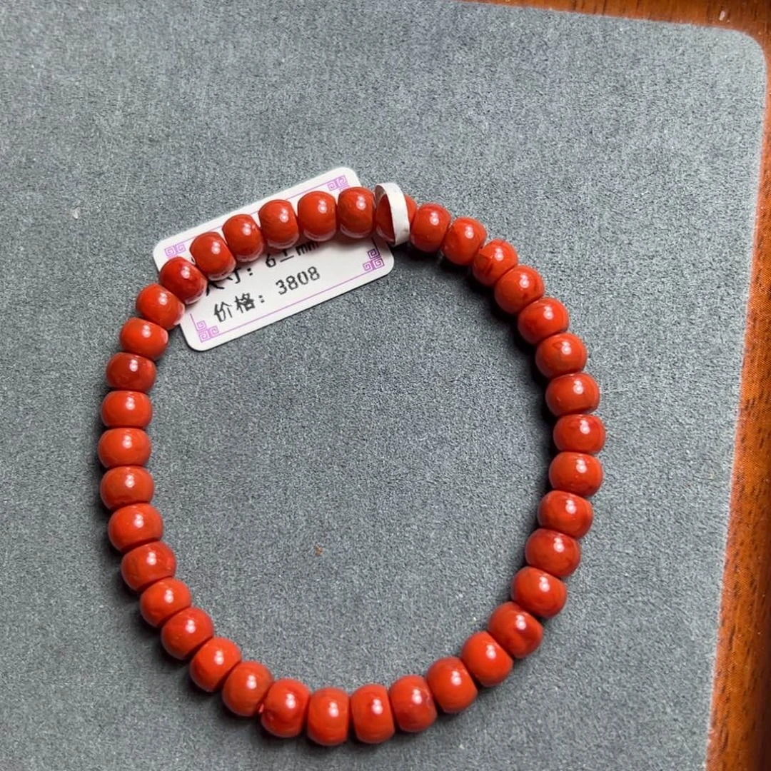 南红玛瑙6mm加单圈未镶嵌