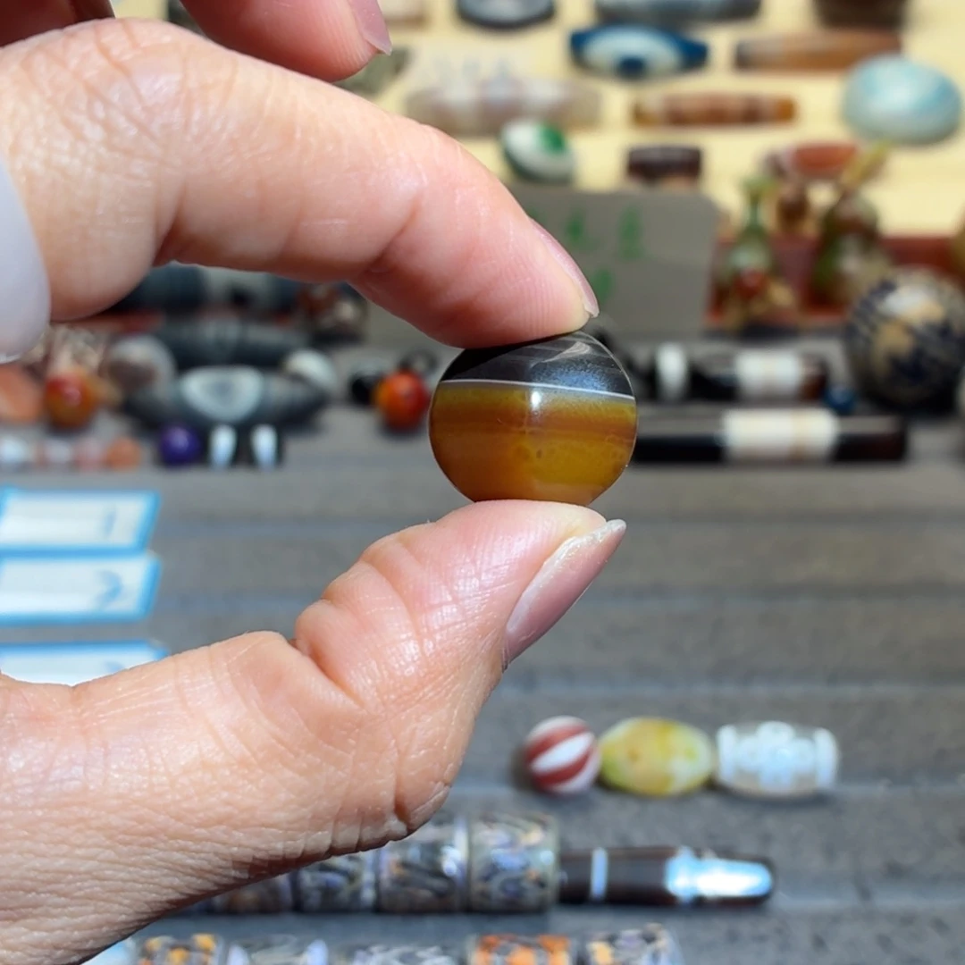 面***纱玛瑙/玉髓合金颈饰