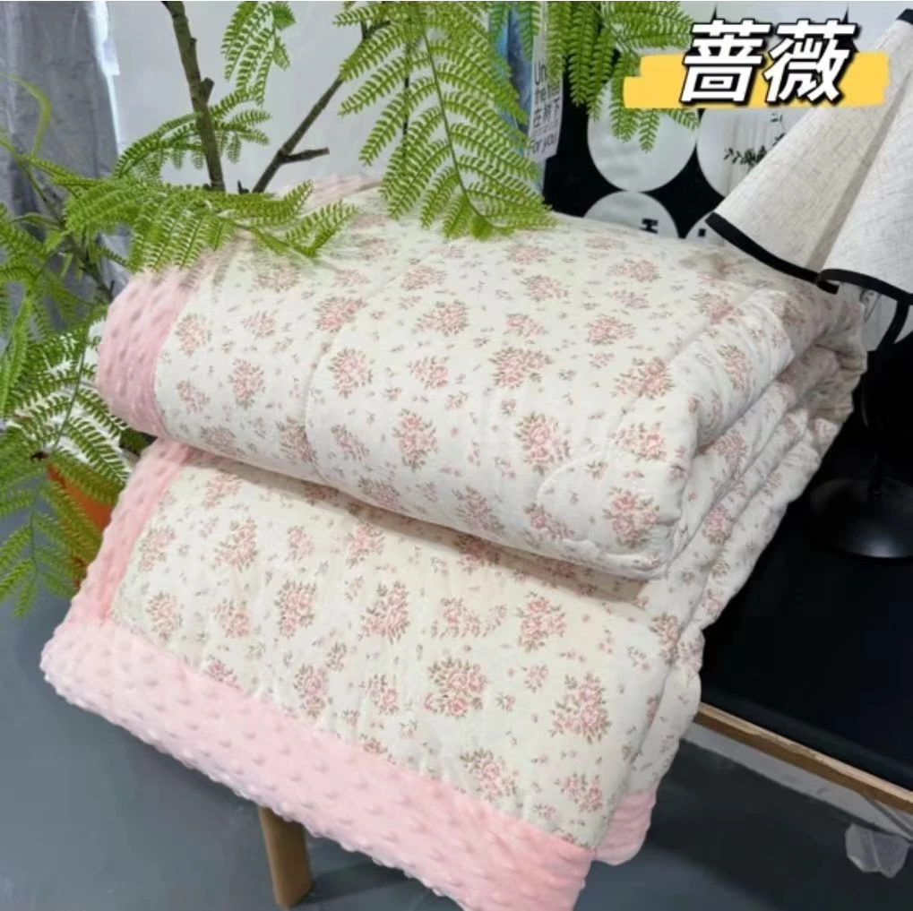 纯棉豆豆被2x2.3m(5.6斤左右）双人大豆被纯棉被芯春秋被双面被子