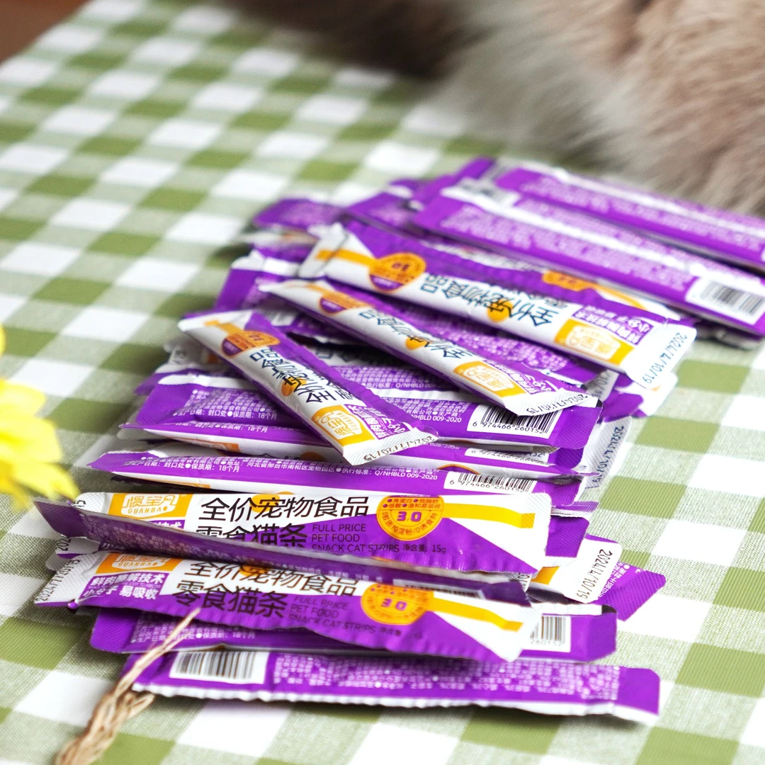 50根猫条 补水鲜肉零食