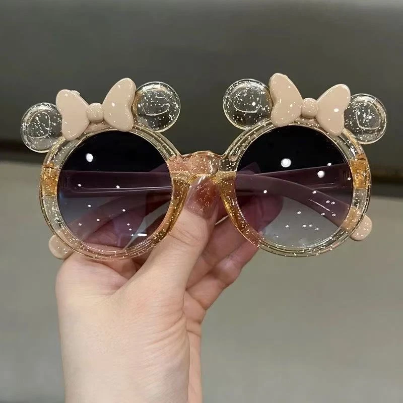 公主风儿童太阳眼镜宝宝超萌蝴蝶结墨镜女童防紫外线潮流儿童眼镜