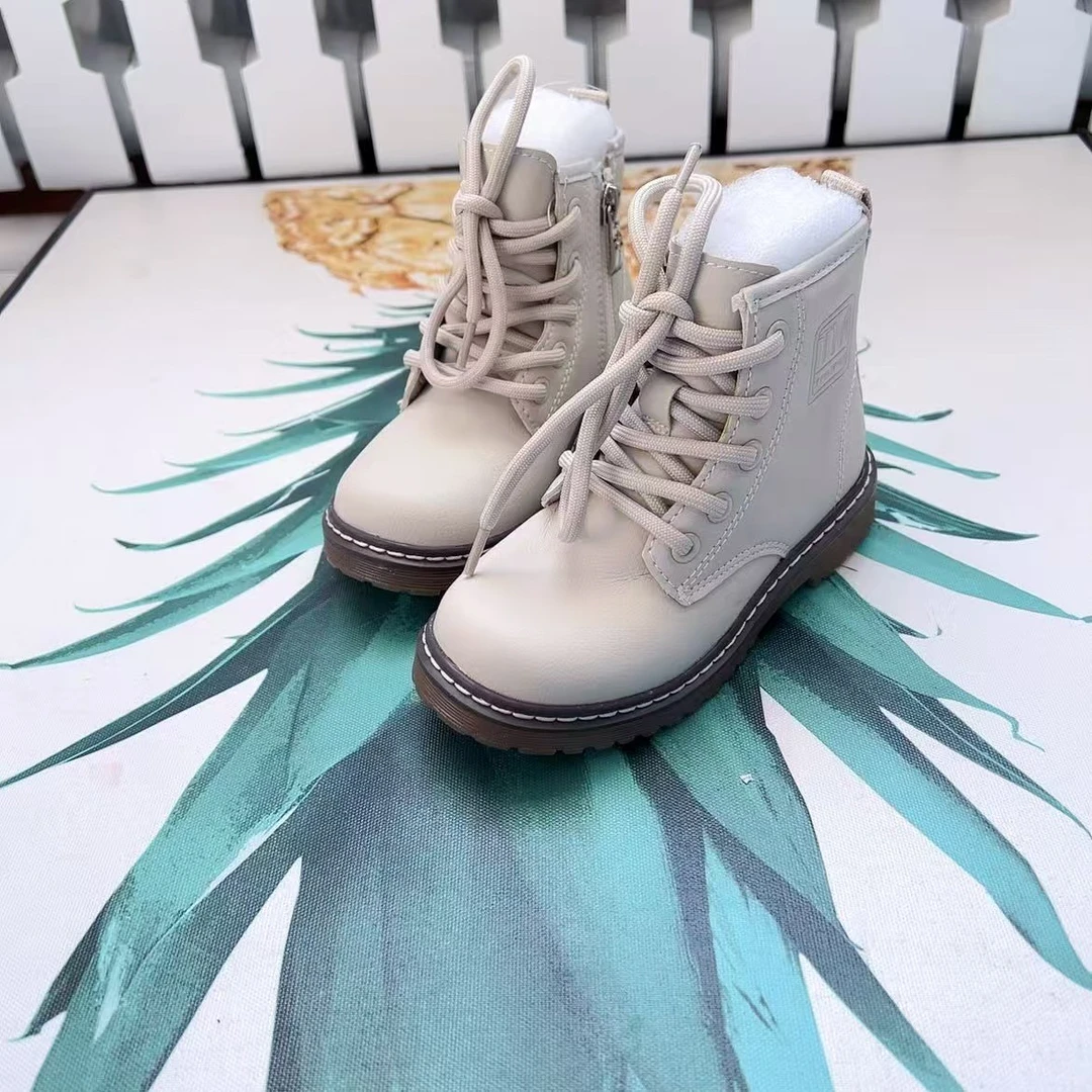 Teenmix/天美意米色  加绒儿童运动鞋DX0602（库位T34)