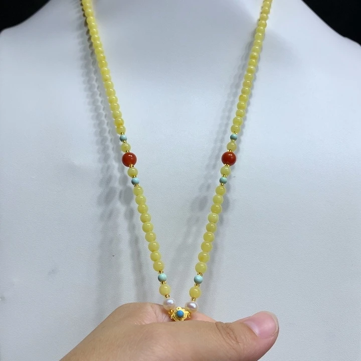 蜜蜡未镶嵌颈饰4.7mm