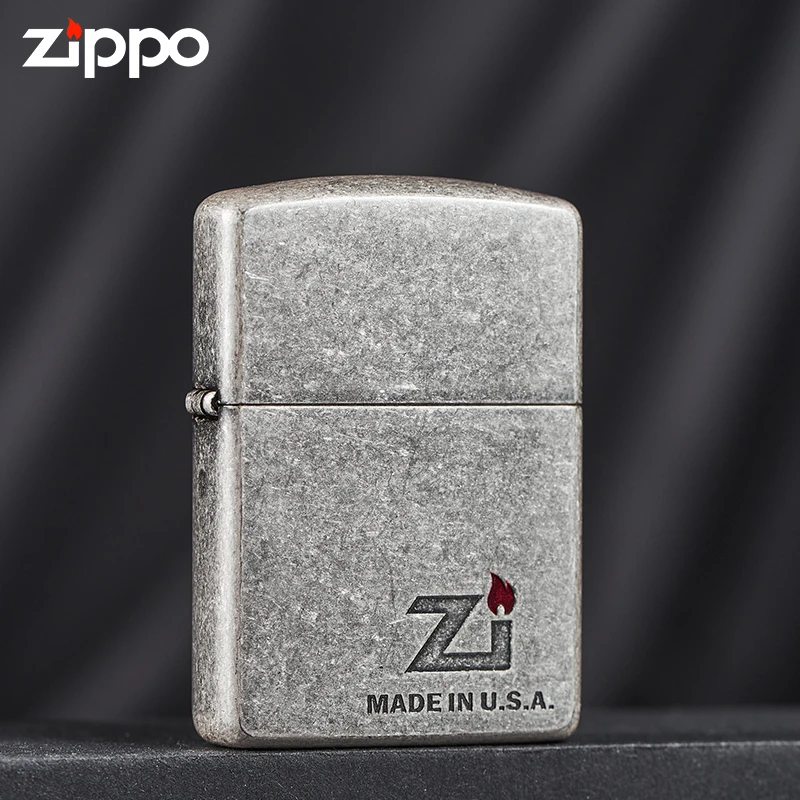 ZIPPO打火机古银加厚盔甲经典标志男士复古防风煤油正品DYJ1