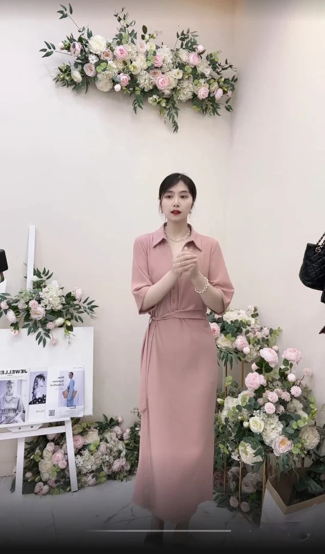 【周一定制】夏季新款韩版宽松显瘦收腰短袖连衣裙女气质个性长裙