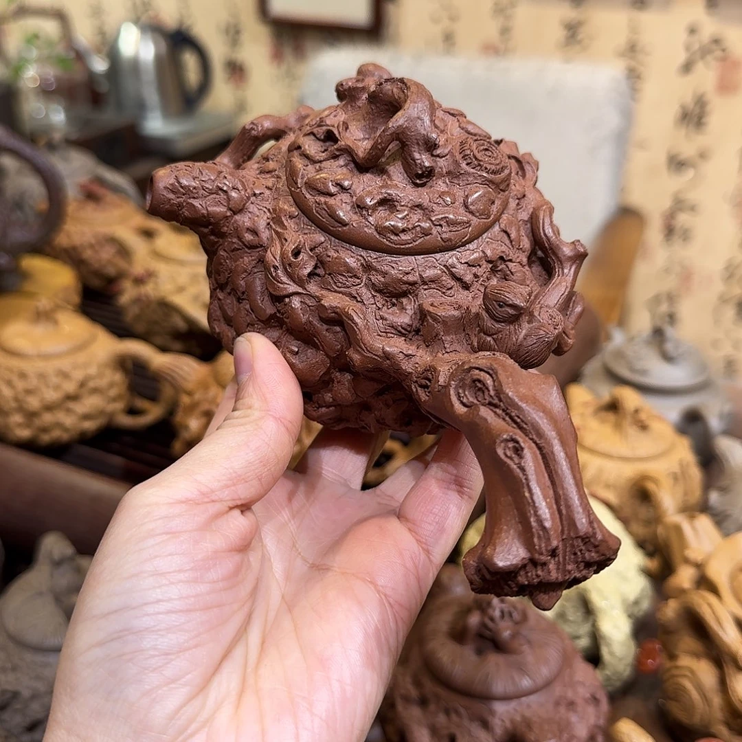 紫砂茶壶底槽清供春