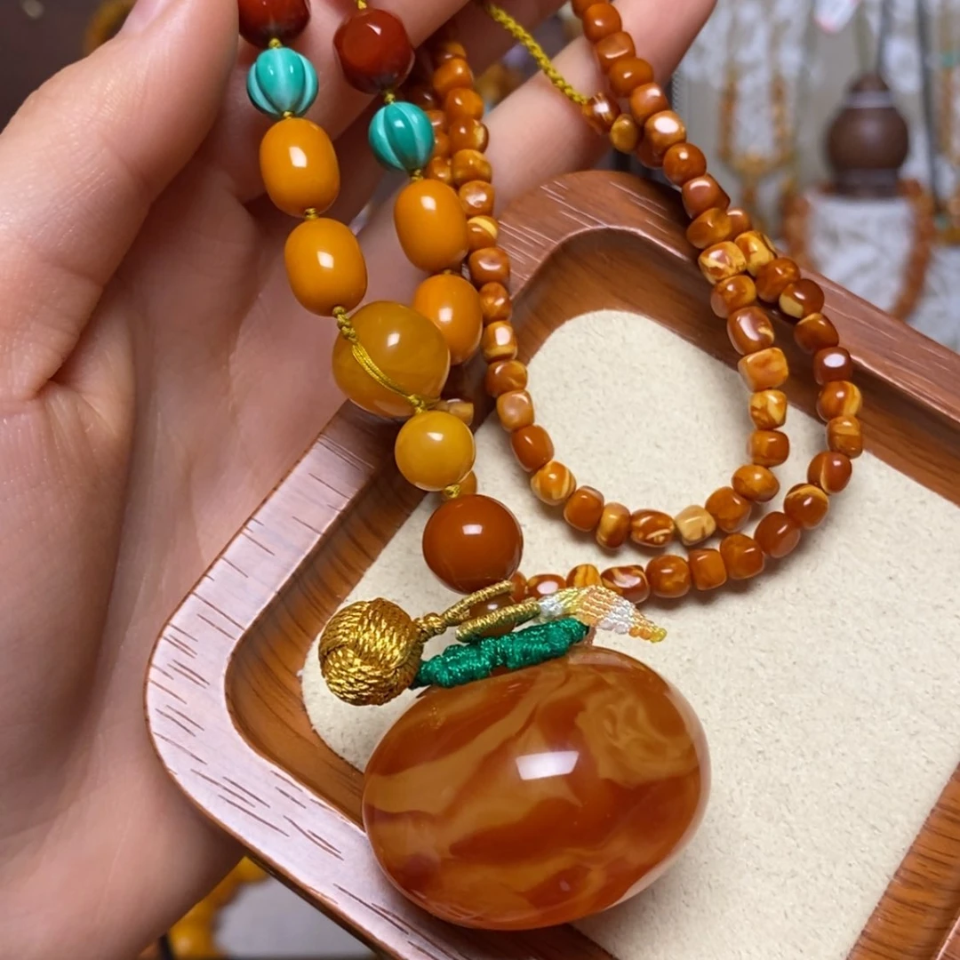 【闪购商品】蜜蜡颈饰未镶嵌项链